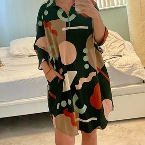 Monki Moli shirt dress in multi XL